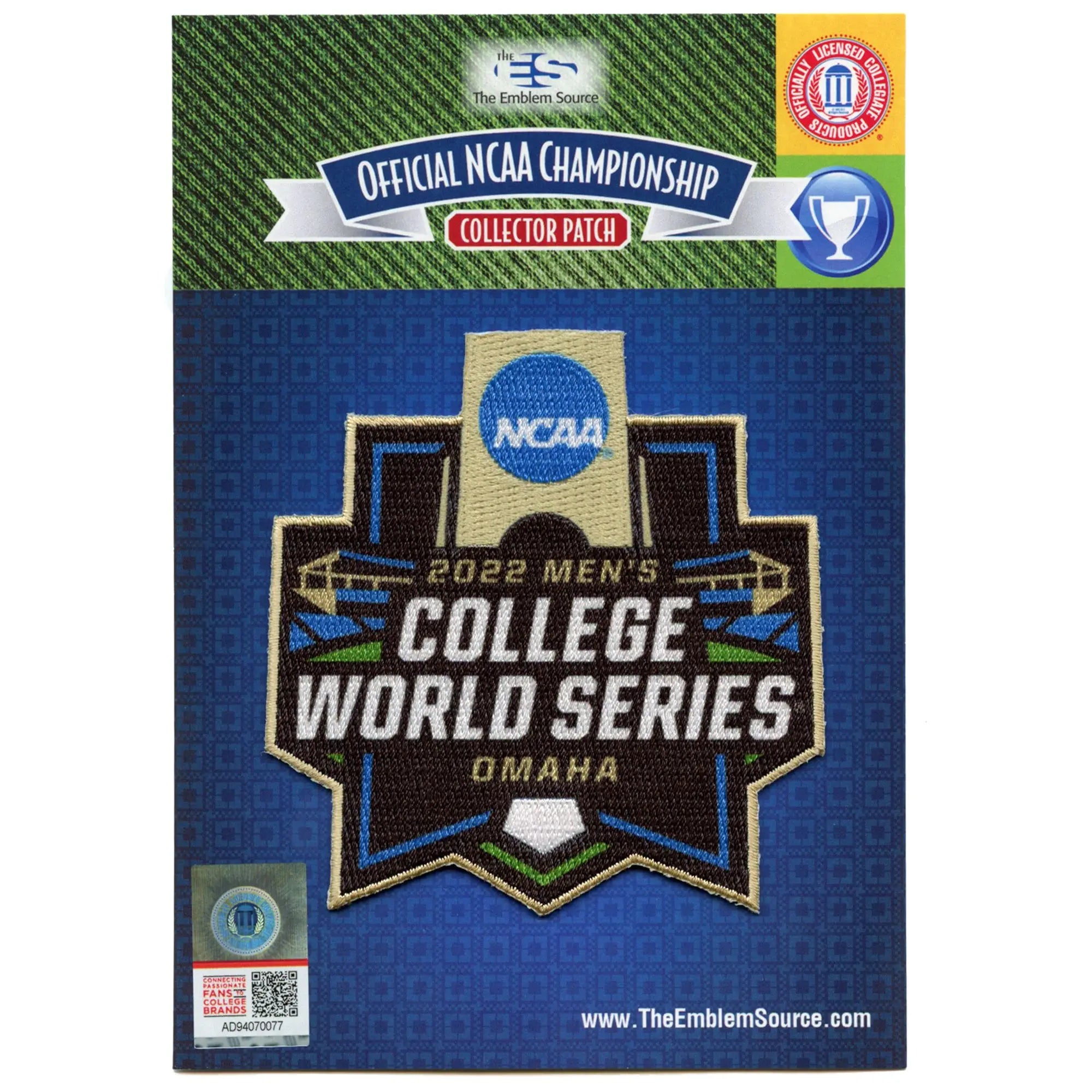 2022 NCAA Men's College World Series Omaha Jersey Patch Ole Miss Oklahoma
