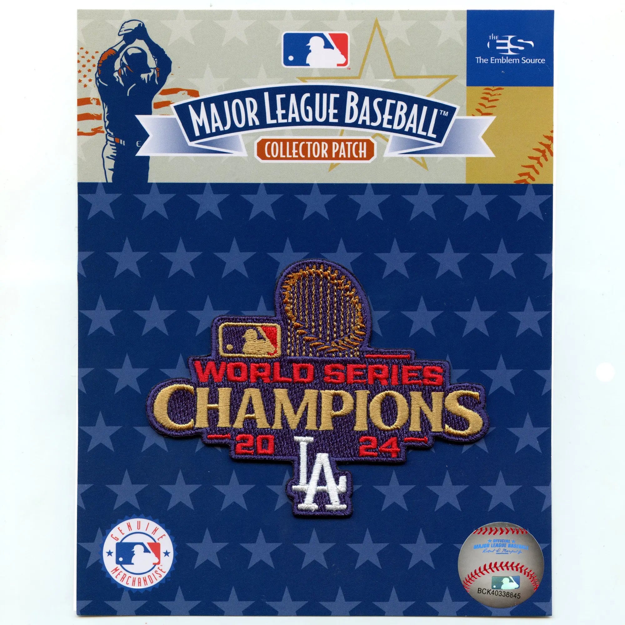 2024 MLB World Series Champions Los Angeles Dodgers Gold Ceremony Jersey Patch