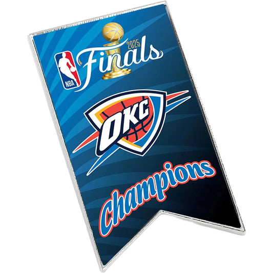 2025 NBA Finals Champions Banner Oklahoma City Thunder Pin