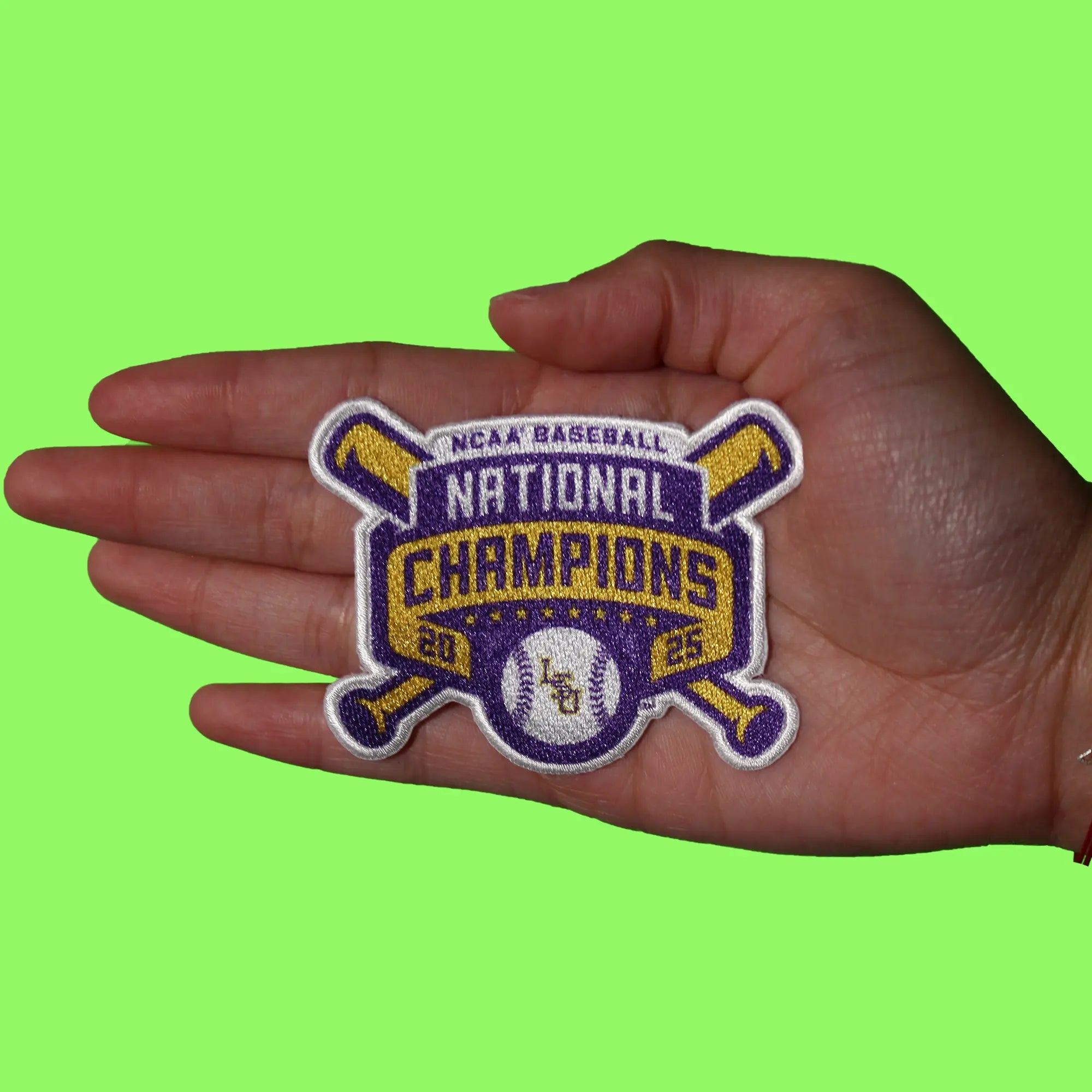 2025 NCAA Men's College World Series Champions LSU Tigers Jersey Patch