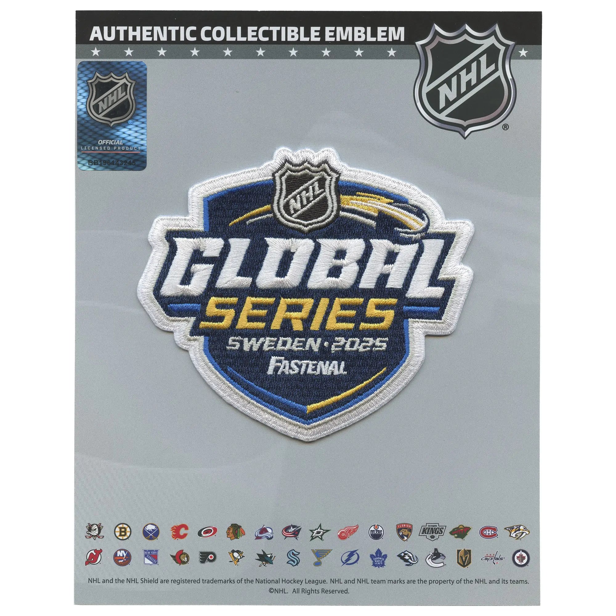 2025 NHL Global Series Pittsburgh Penguins Nashville Predators Jersey Patch (Sweden)