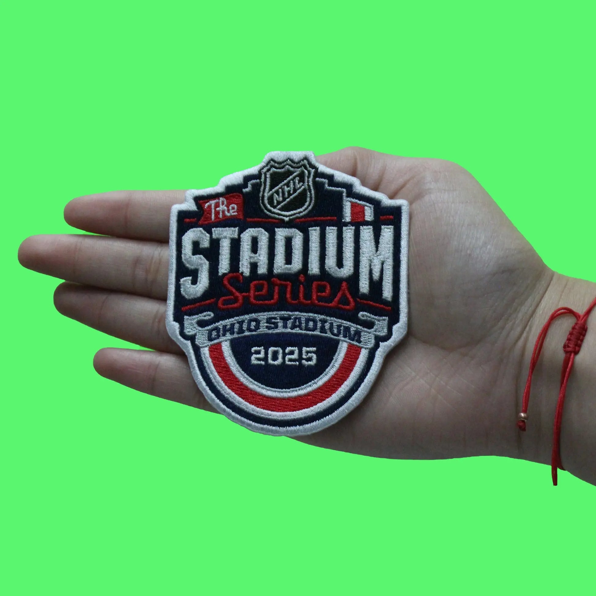 2025 NHL Stadium Series Game Jersey Patch Columbus Blue Jackets Detroit Red Wings