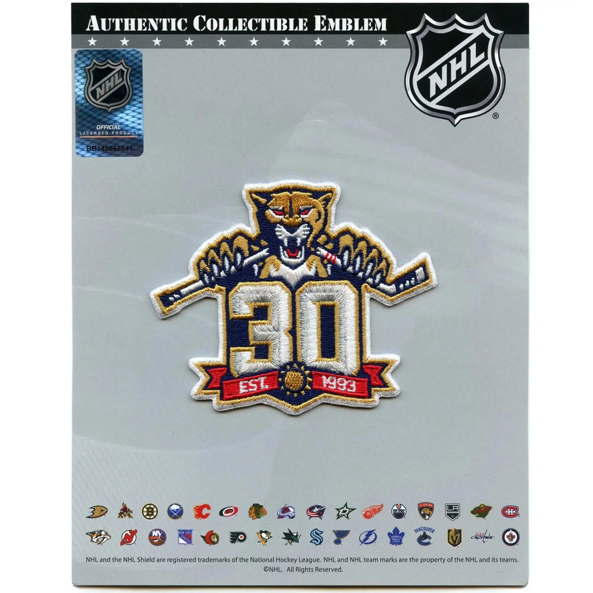 2025 Stanley Cup Champions Florida Panthers 30th Anniversay Patch Combo