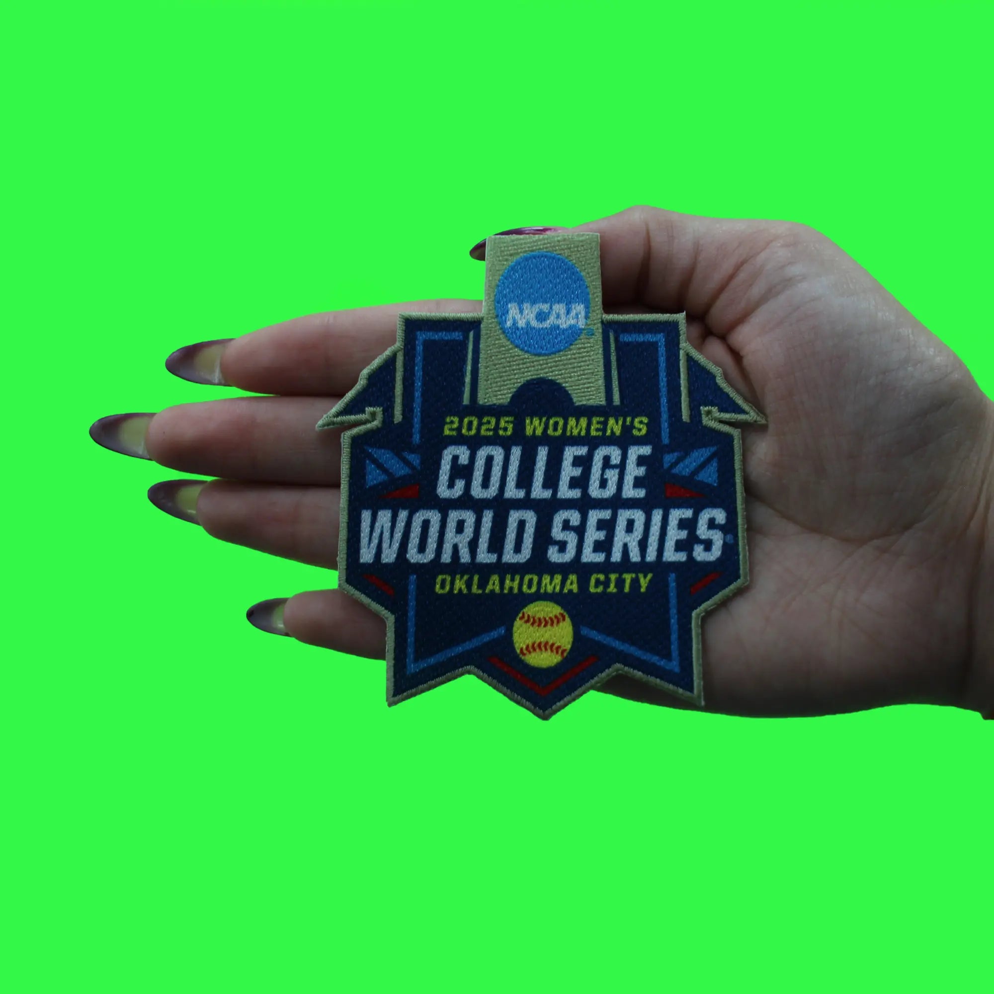 2025 Women's Softball NCAA College World Series Patch Oklahoma City Sublimation