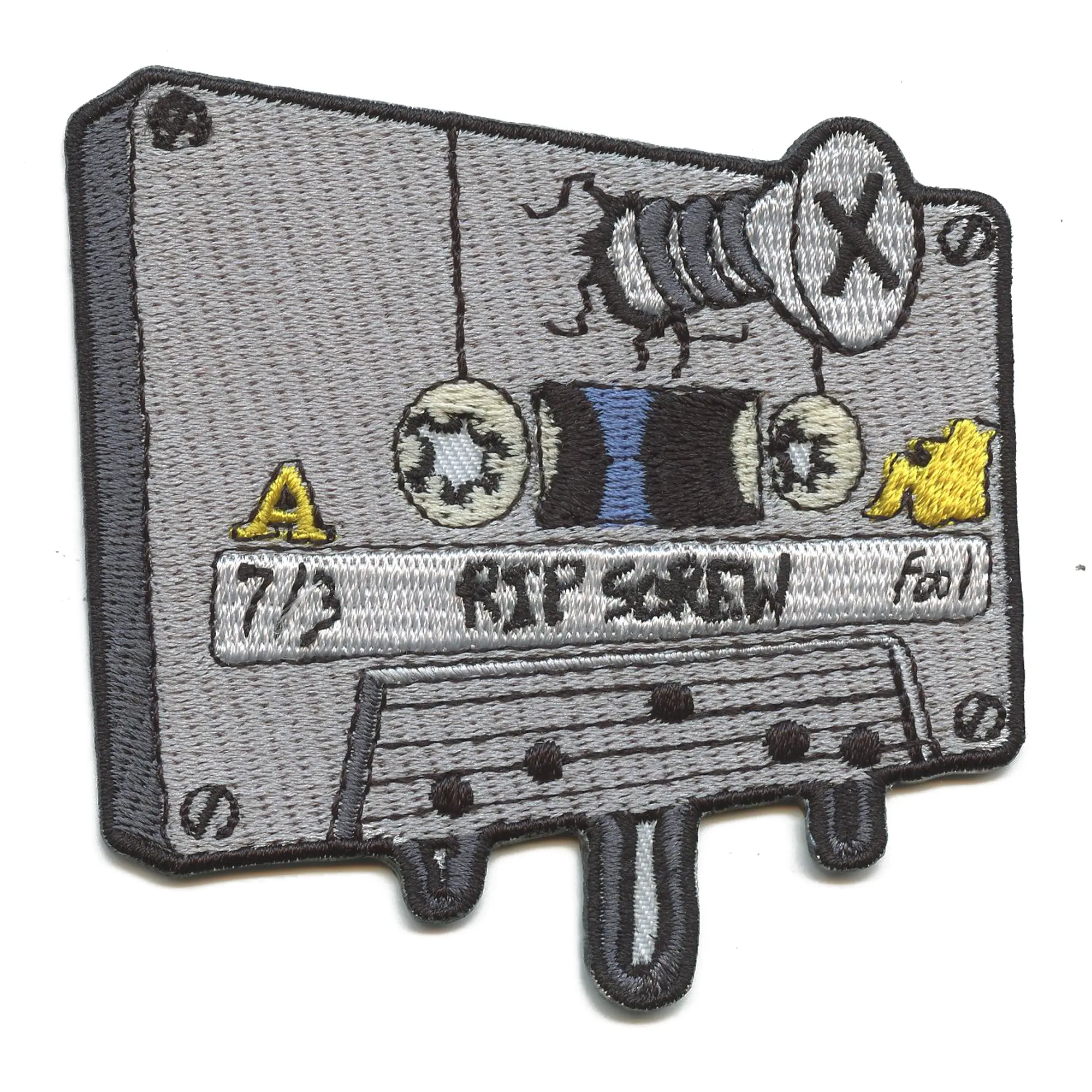 713 Rip Screw Mix Tape Patch Music Hip-Hop Screwed Up Embroidered Iron on