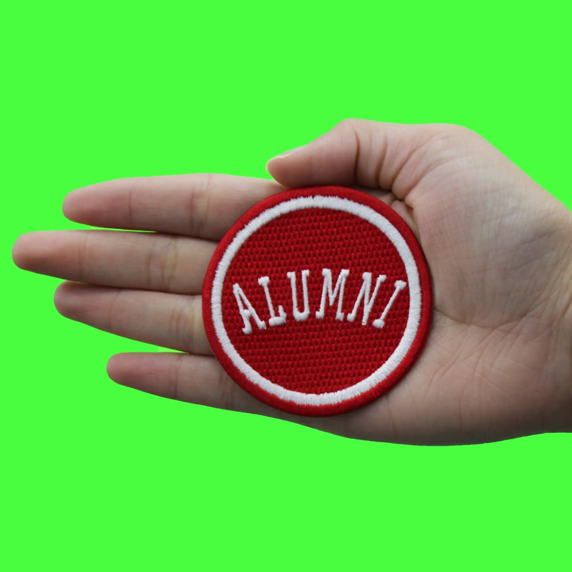 Alumni College Student Patch Houston Texas Red Graduate Embroidered Iron On