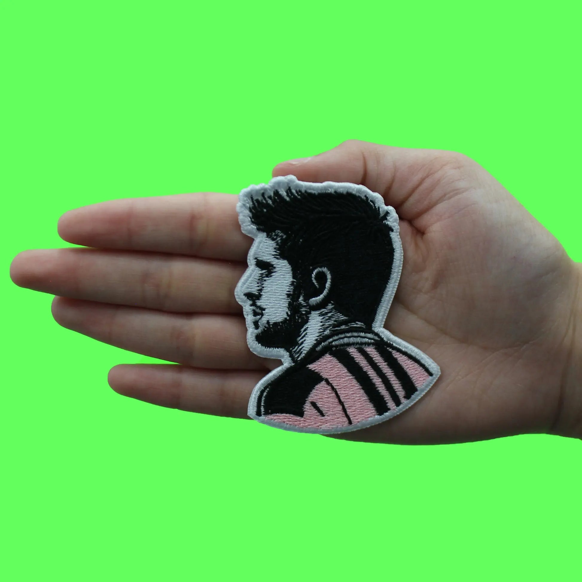 Argentinean Miami Player Patch Soccer Head Portrait #10 Embroidered Iron On