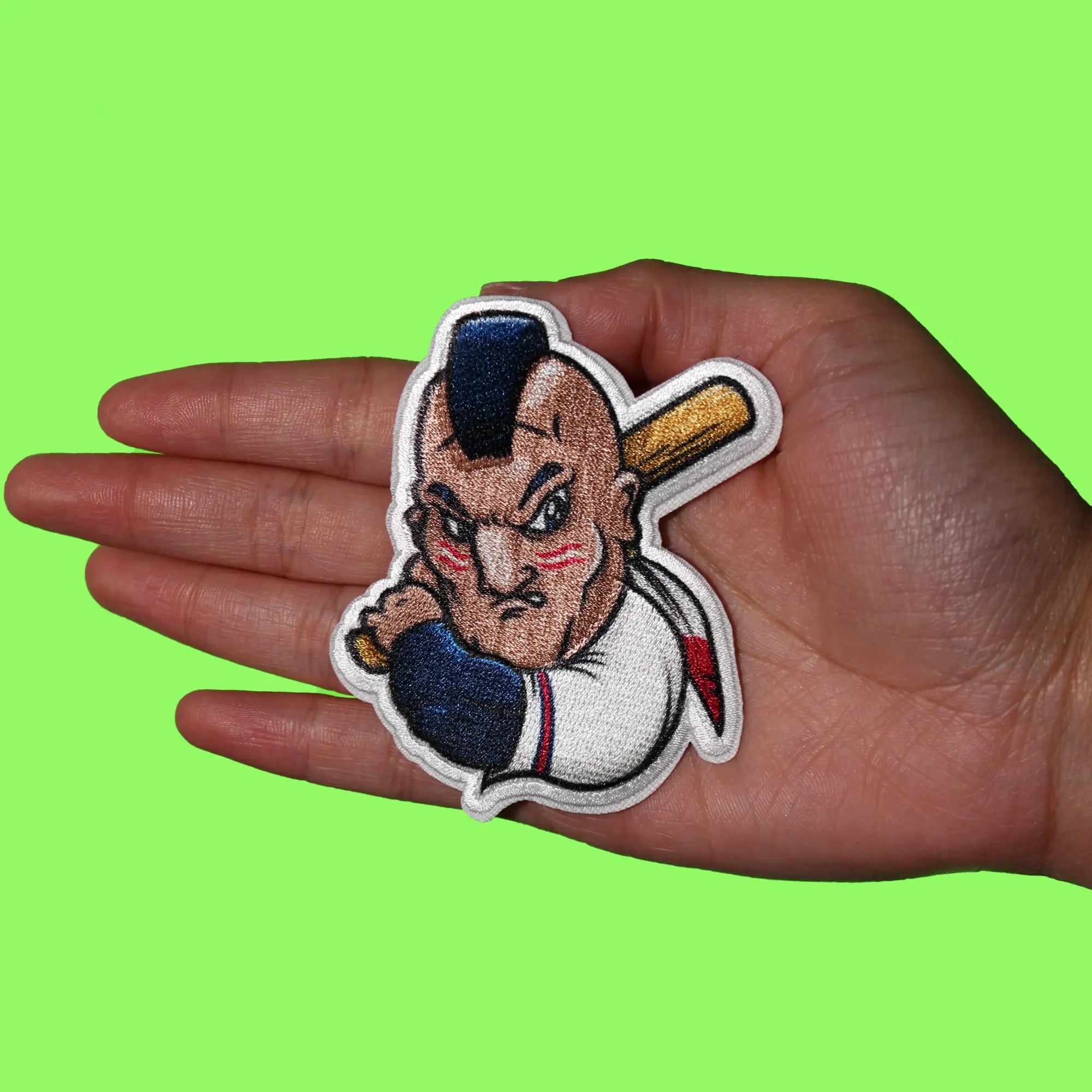 Atlanta Baseball Mascot FotoPatch Brave Bat Parody Embroidered Iron On