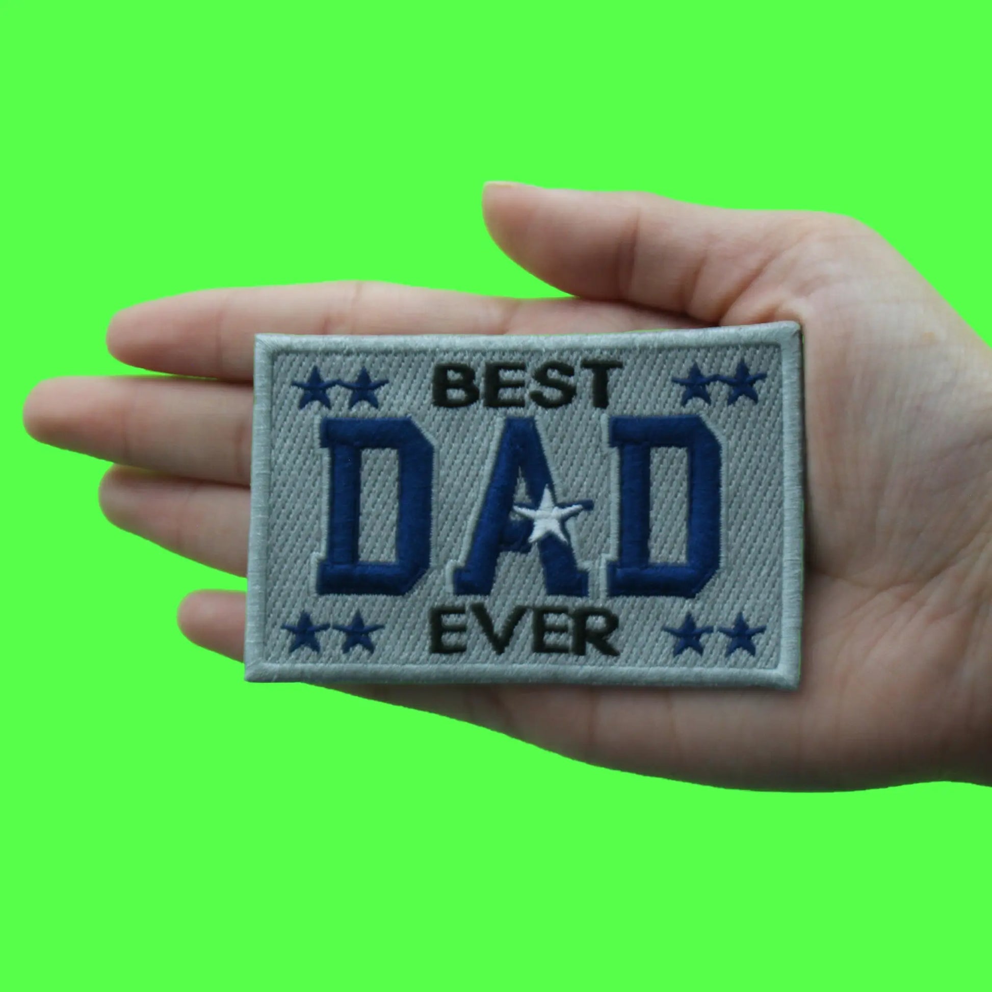 Best Dad Ever Patch Football Proud Parent Embroidered Iron On