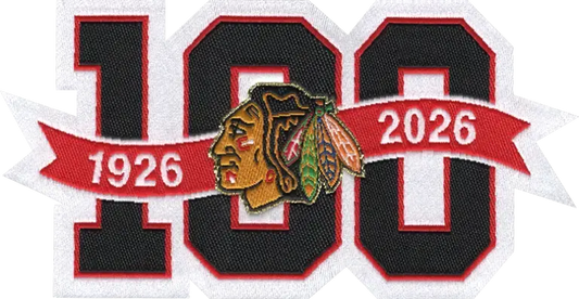 Chicago Blackhawks 100th Anniversary NHL Season Jersey Patch 2025-26 (Woven)