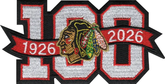 Chicago Blackhawks 100th Anniversary NHL Season Jersey Patch 2025-26 Embroidered