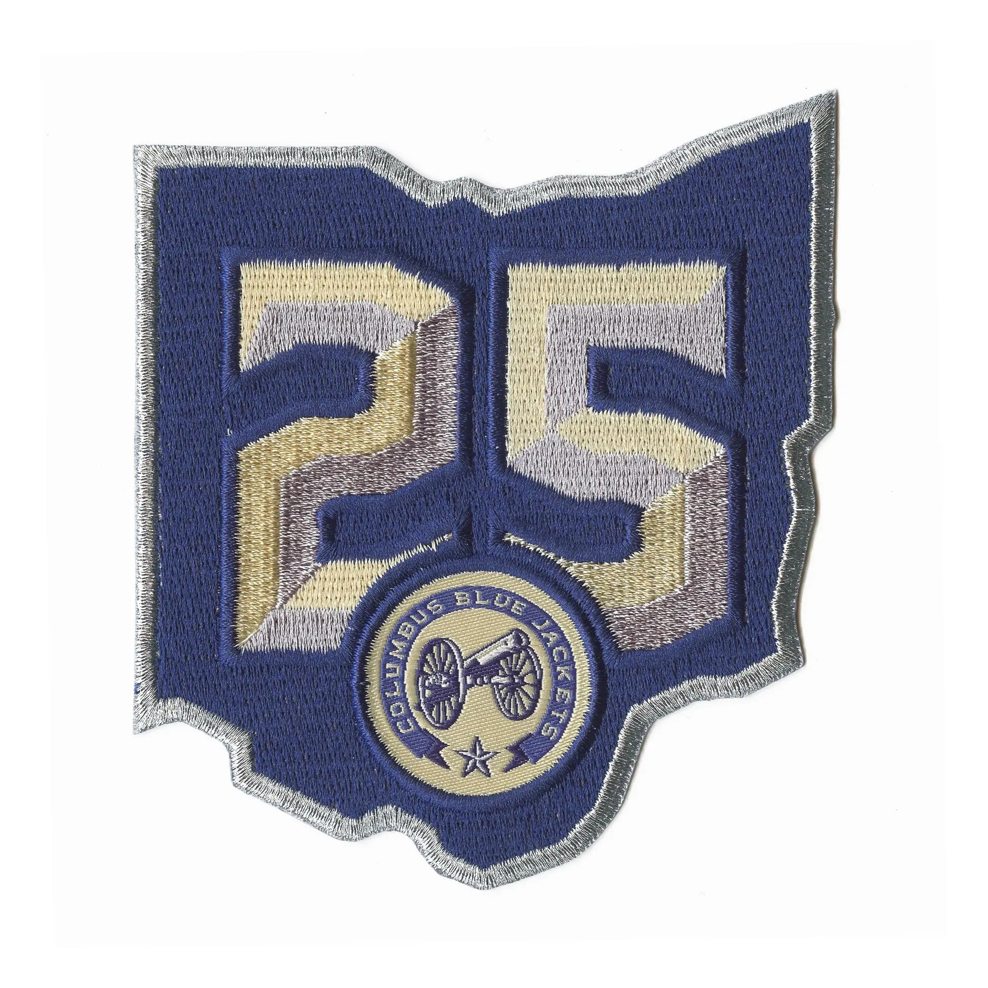 Columbus Blue Jackets 25th Anniversary Jersey Patch 2025-26 (Secondary)
