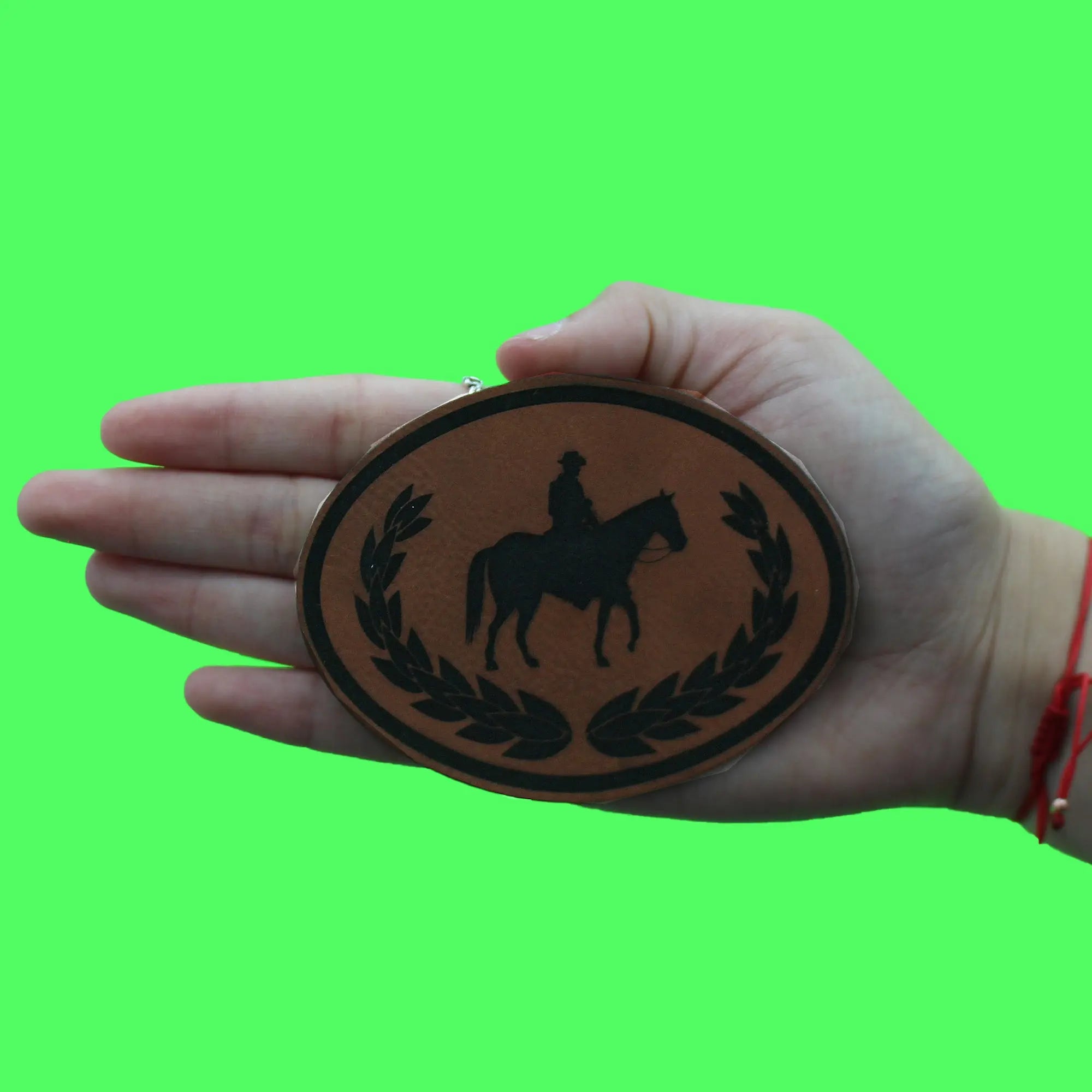 Cowboy Belt Buckle Patch Western Rodeo Country Embroidered Sew On