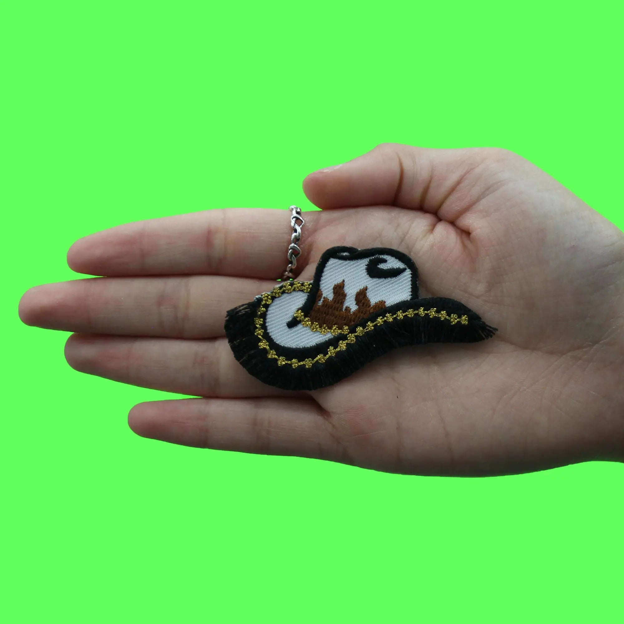 Cowgirl Metallic Fringe Patch Rodeo Southern Country Embroidered Iron On