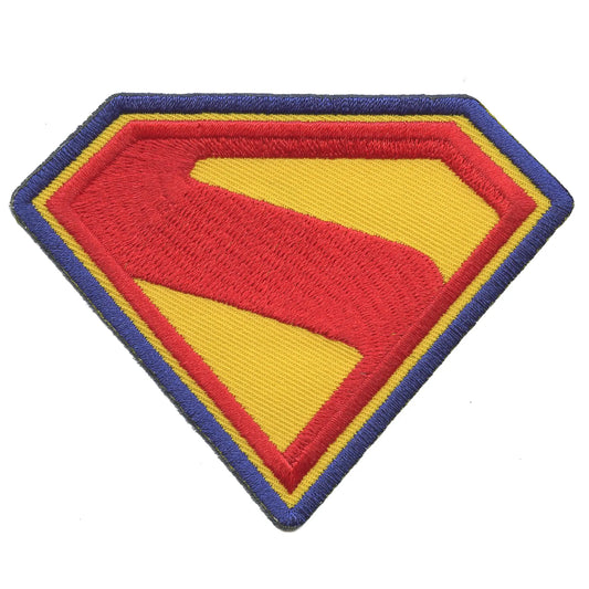DC Superman Patch Retro 80's Logo Embroidered Iron On