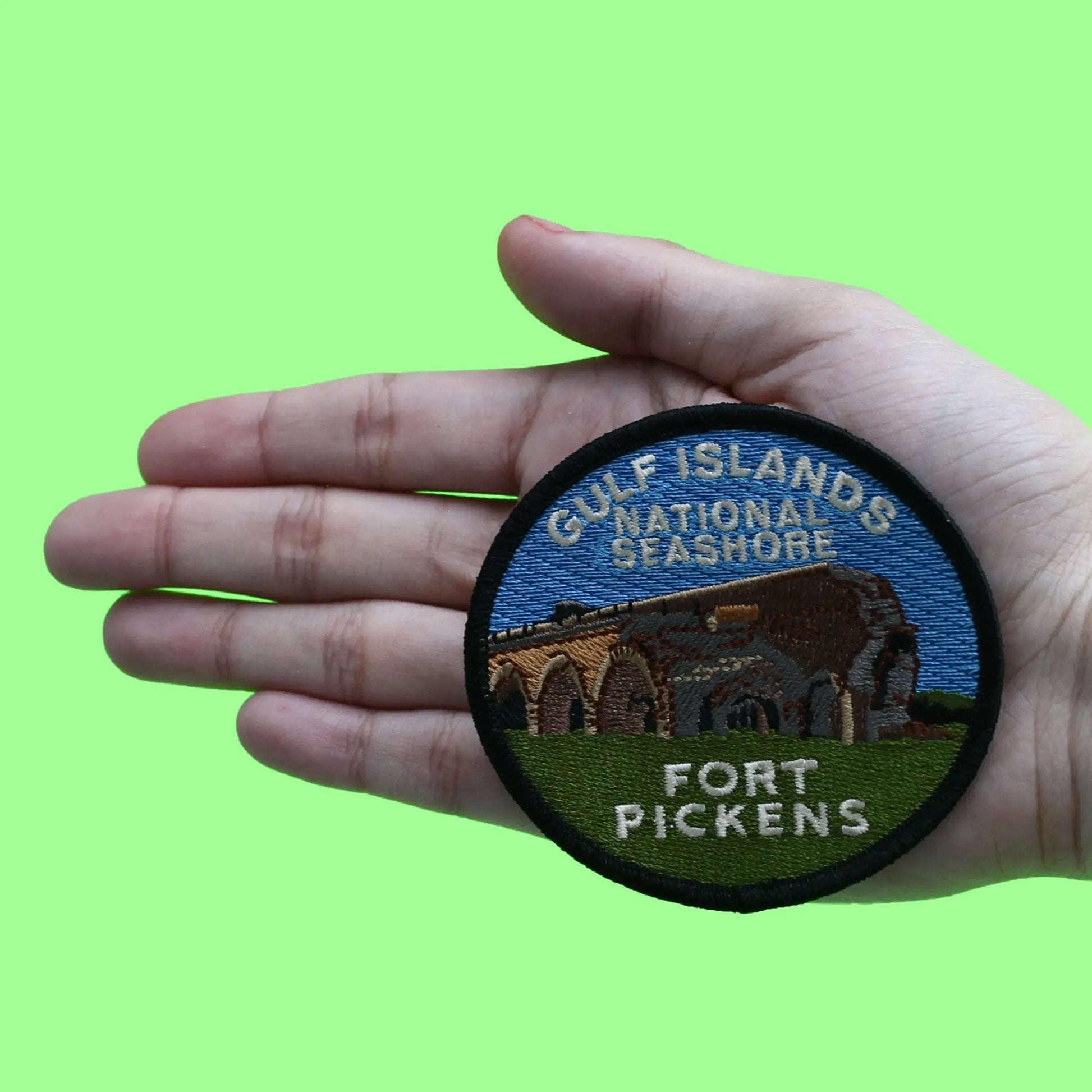 Fort Pickens Area Patch Gulf Islands National Seashore Embroidered Iron On