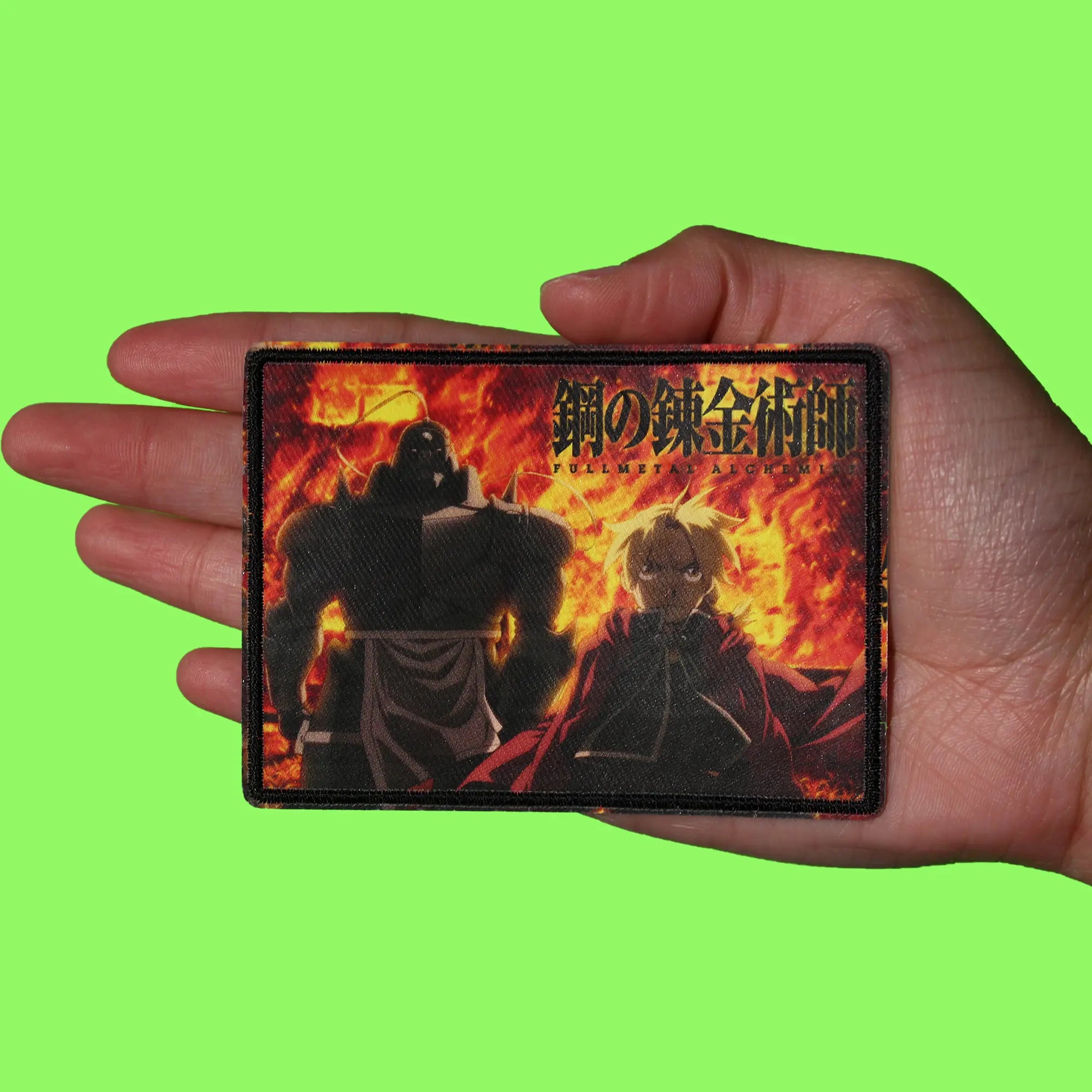 Fullmetal Alchemist Brotherhood Patch Walking From Fire Sublimated Iron On