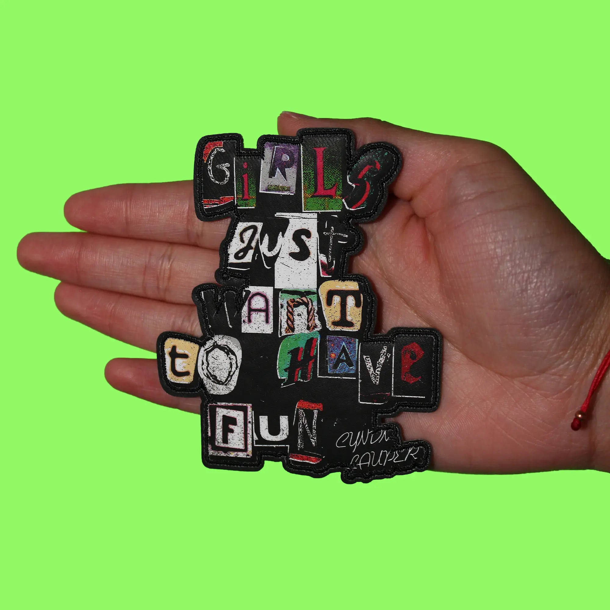 Girls Just Wanna Have Fun Patch Artist Cyndi Lauper Sublimated Iron On