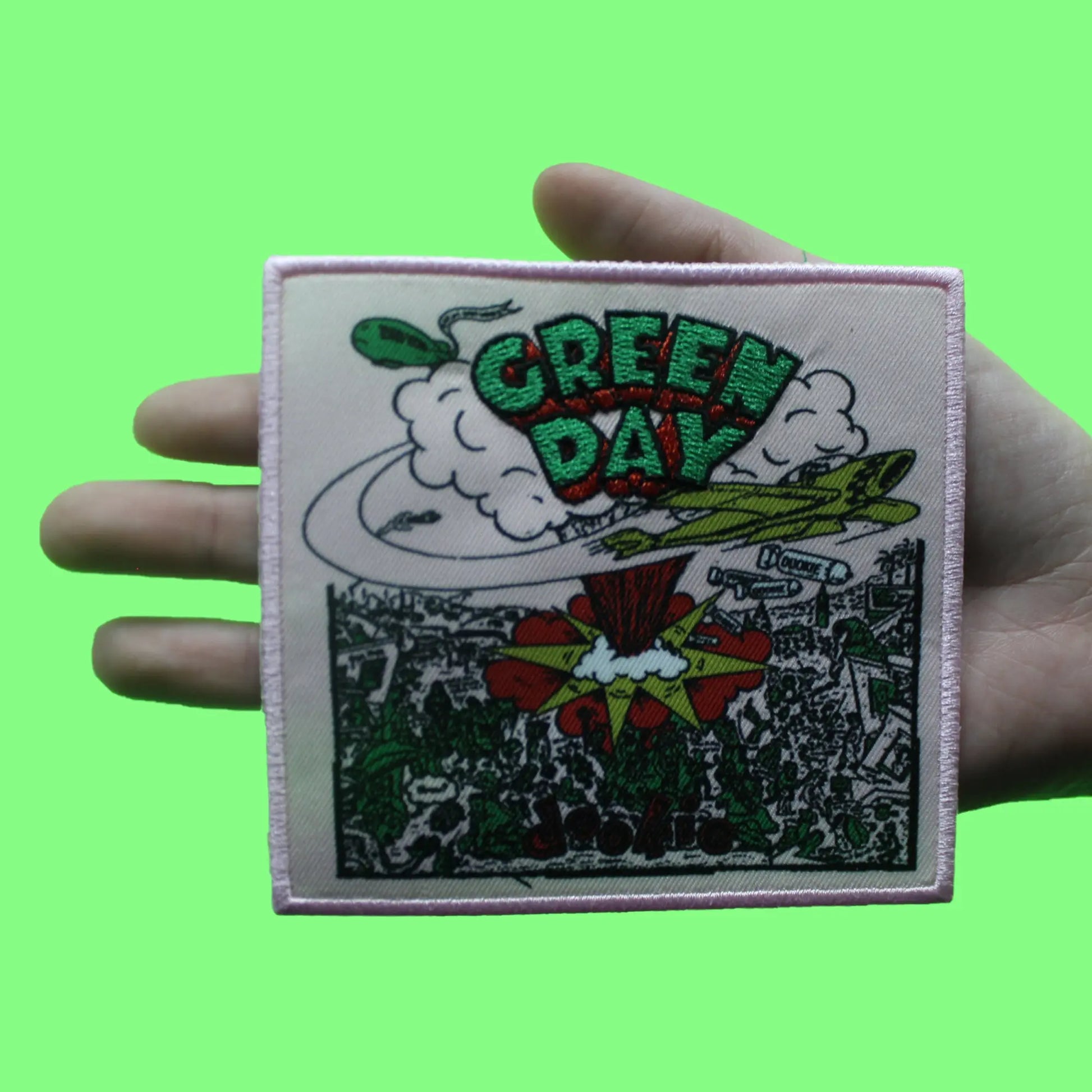 Green Day Album Patch Pink Dookie Cover Sublimated Embroidered Iron On
