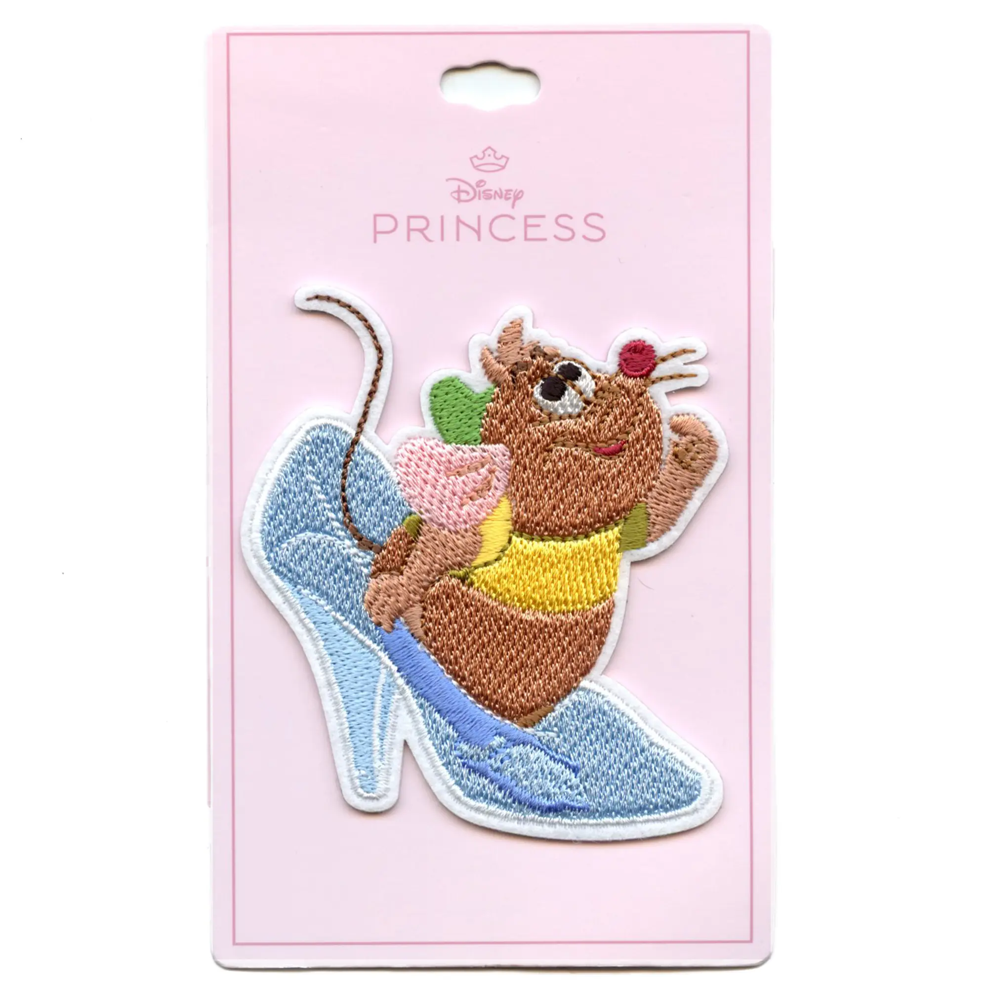 Gus In Cinderella Glass Shoe Slipper Embroidered Iron On Applique Patch