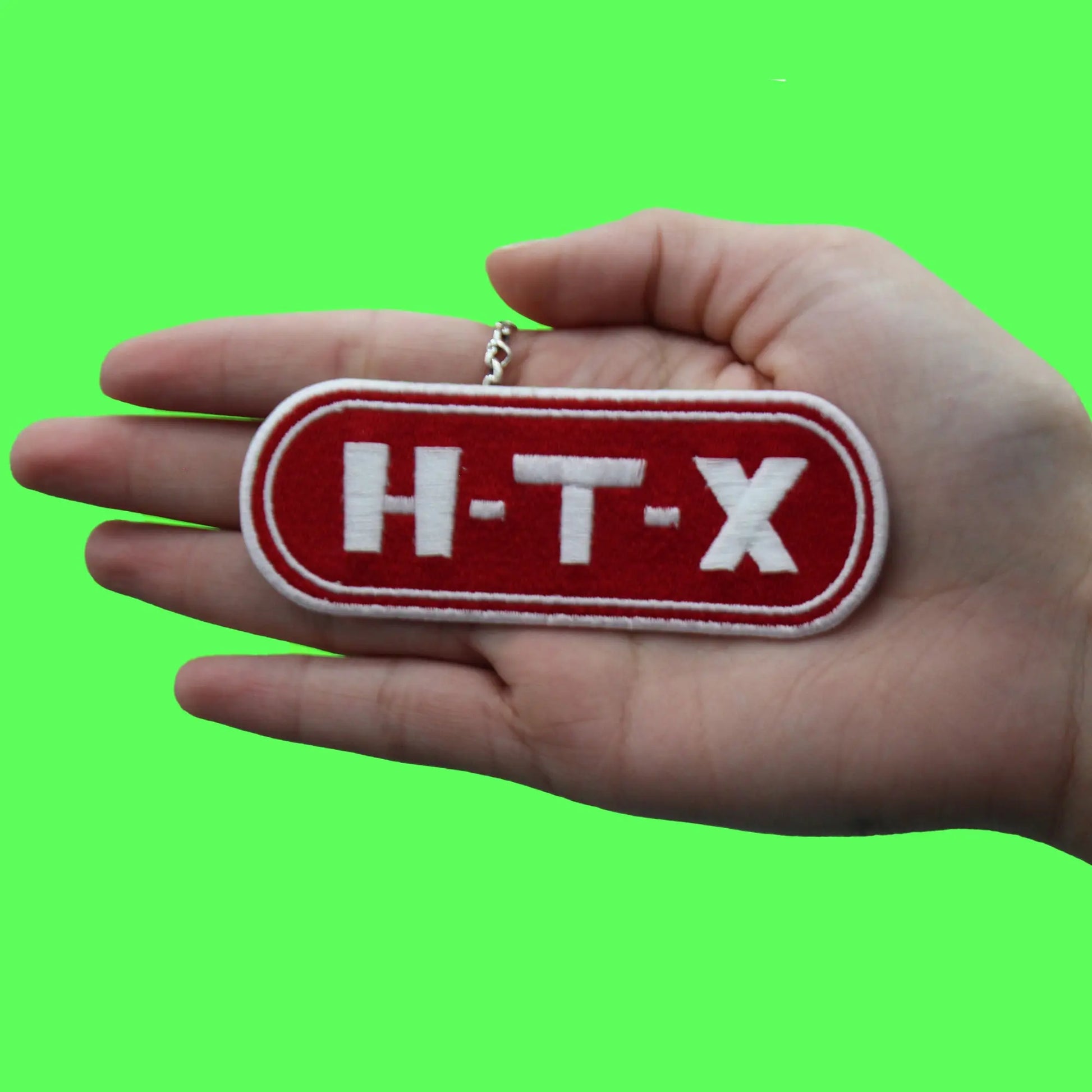 HTX Market Logo Patch Houston Parody Store Embroidered Iron On