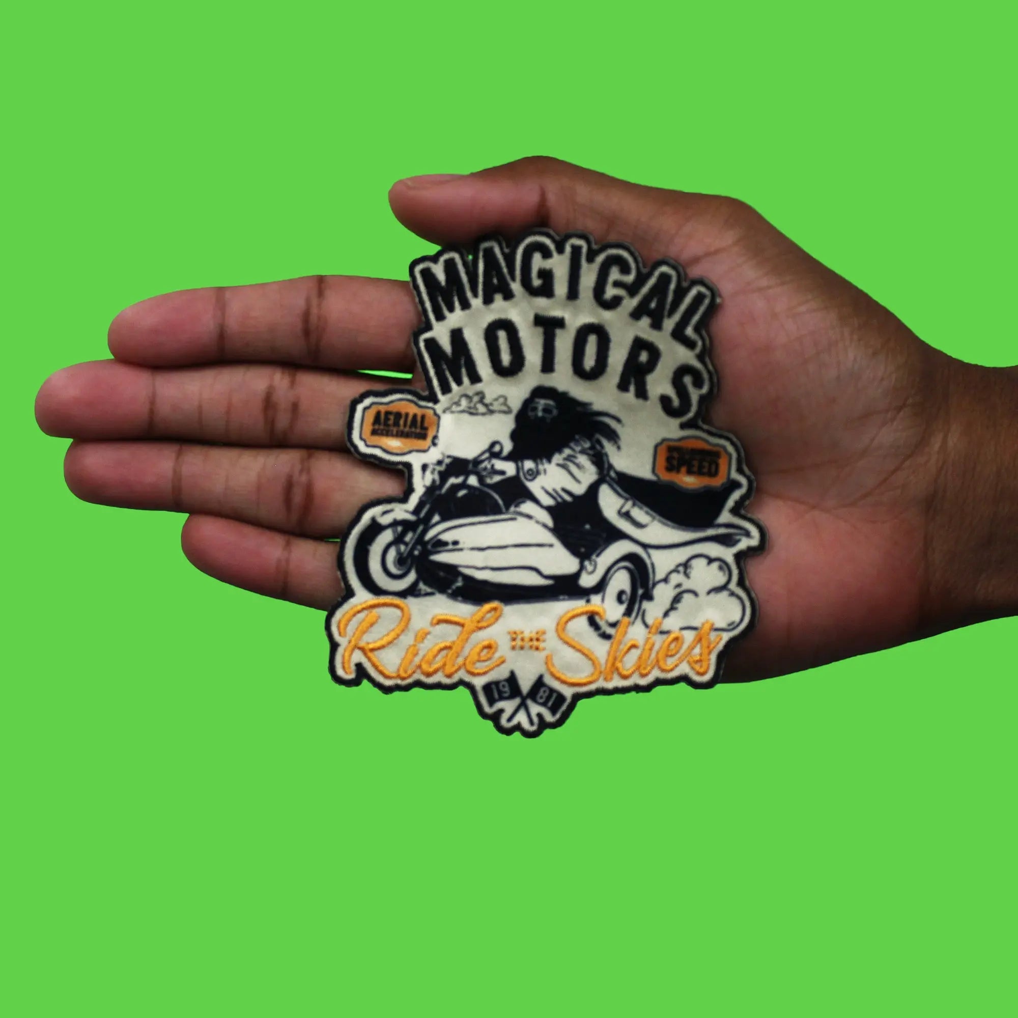 Harry Potter Hagrid Patch Magical Motors Motorcycle Sublimated Embroidery Iron On