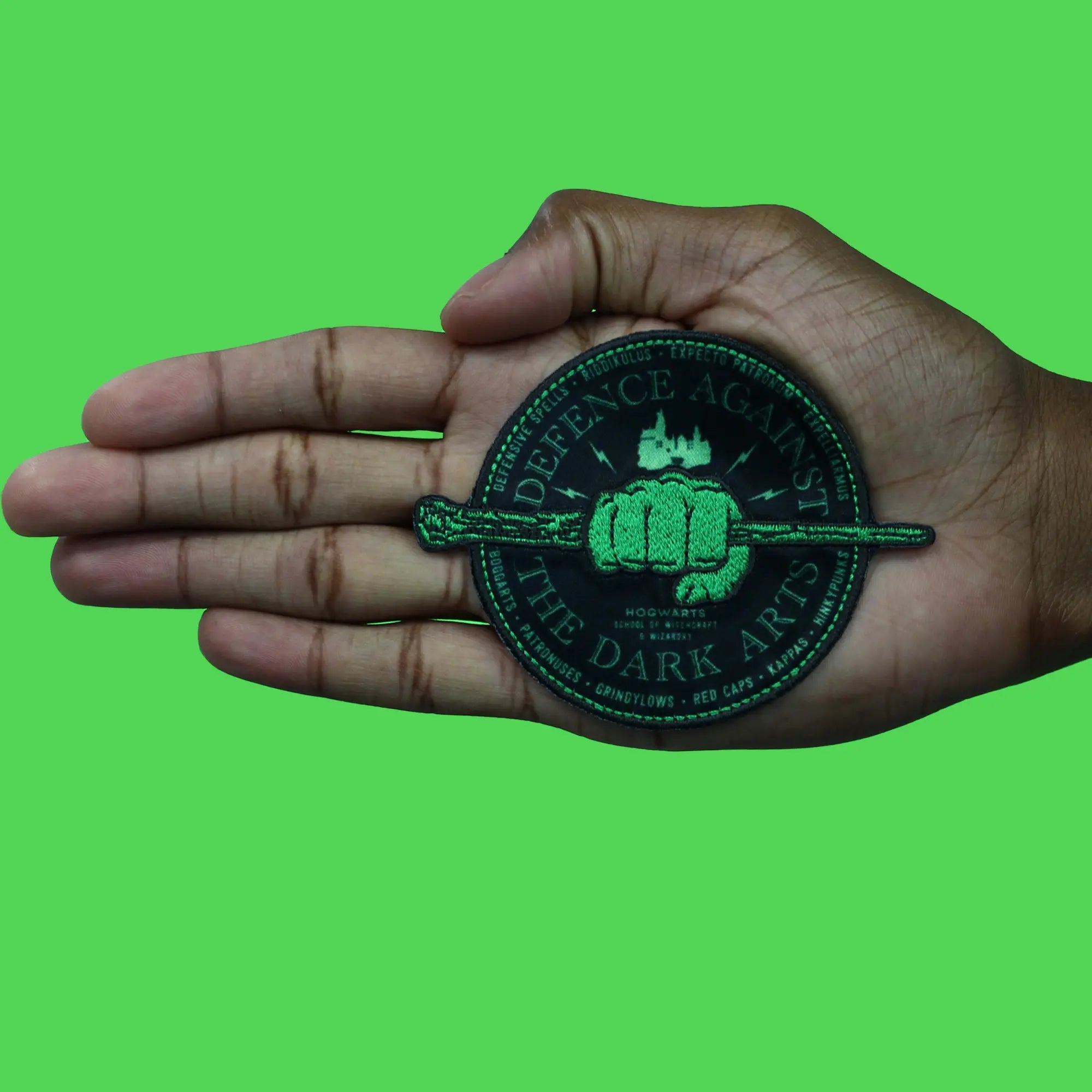 Harry Potter Hogwarts Patch Defense Against Dark Arts Sublimated Embroidery Iron On