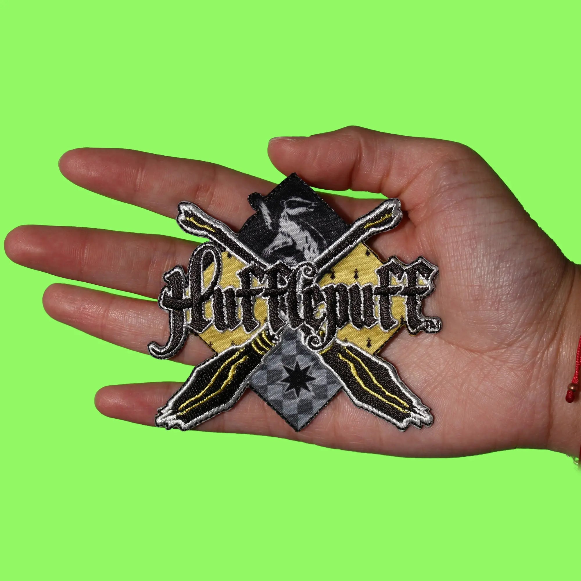Harry Potter Movie Patch Fun Hufflepuff Crest Sublimated Embroidered Iron On