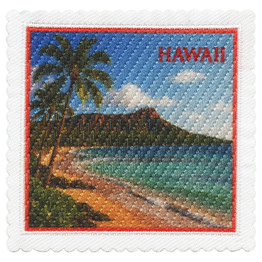 Hawaii World Mail Patch Island Travel Stamp Sublimation Iron On