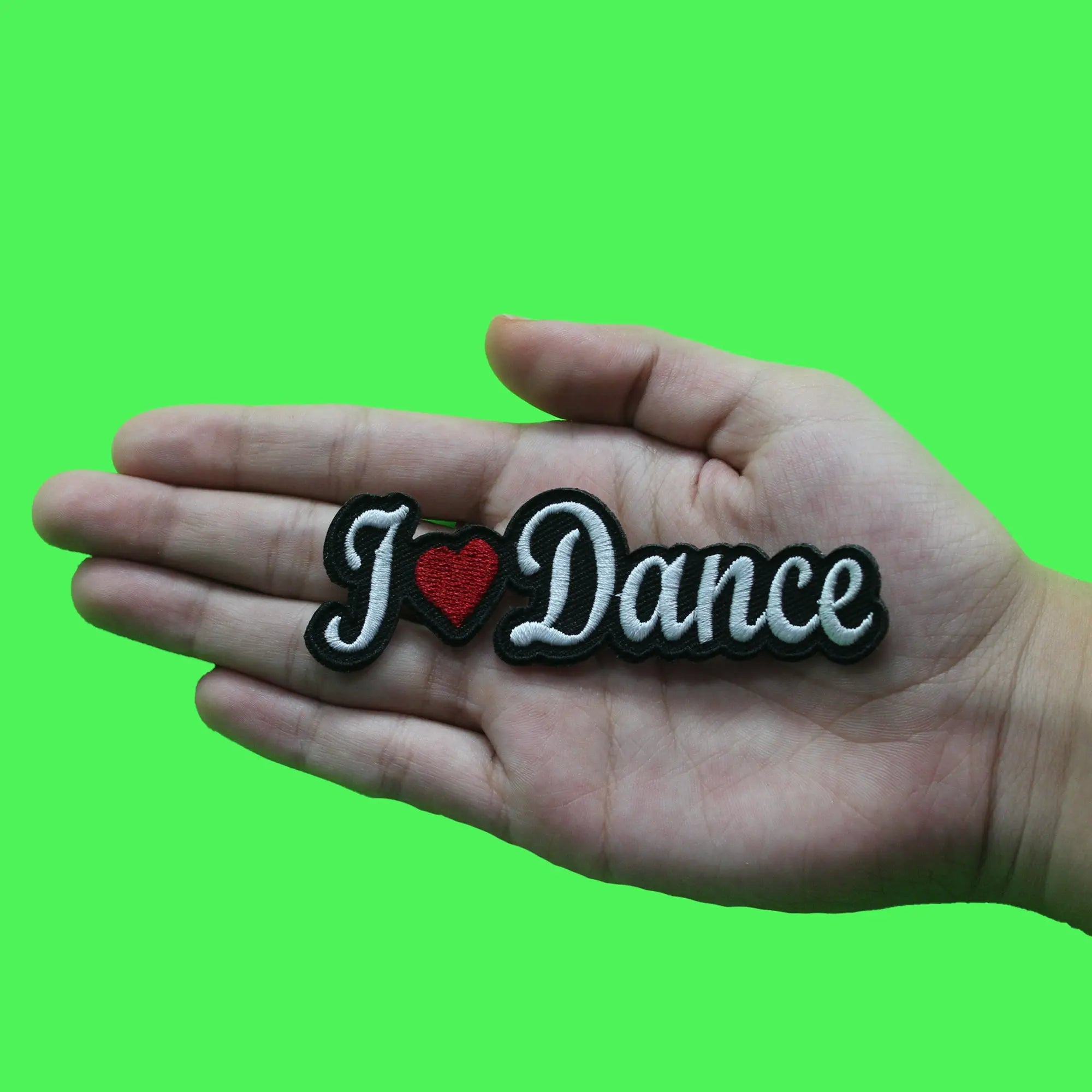 Patch brodé I Love Dance, loisirs, sport, compétition, thermocollant