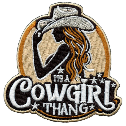 Patch brodé « It's A Cowgirl Thang » - Western Country - Esthétique