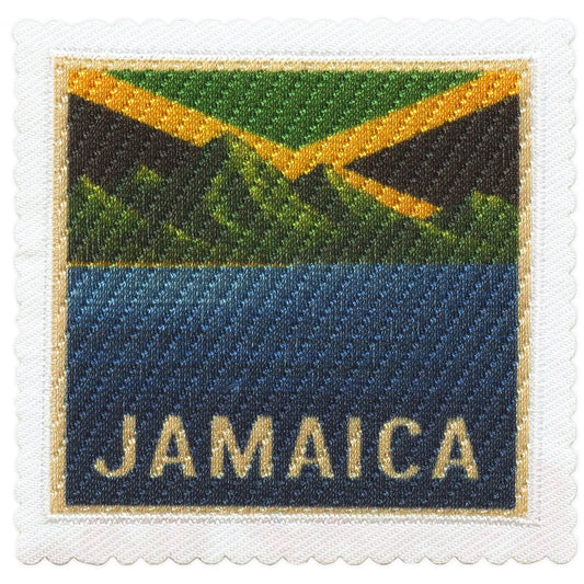 Jamaica World Mail Patch Travel Stamp Flag Sublimation Iron On