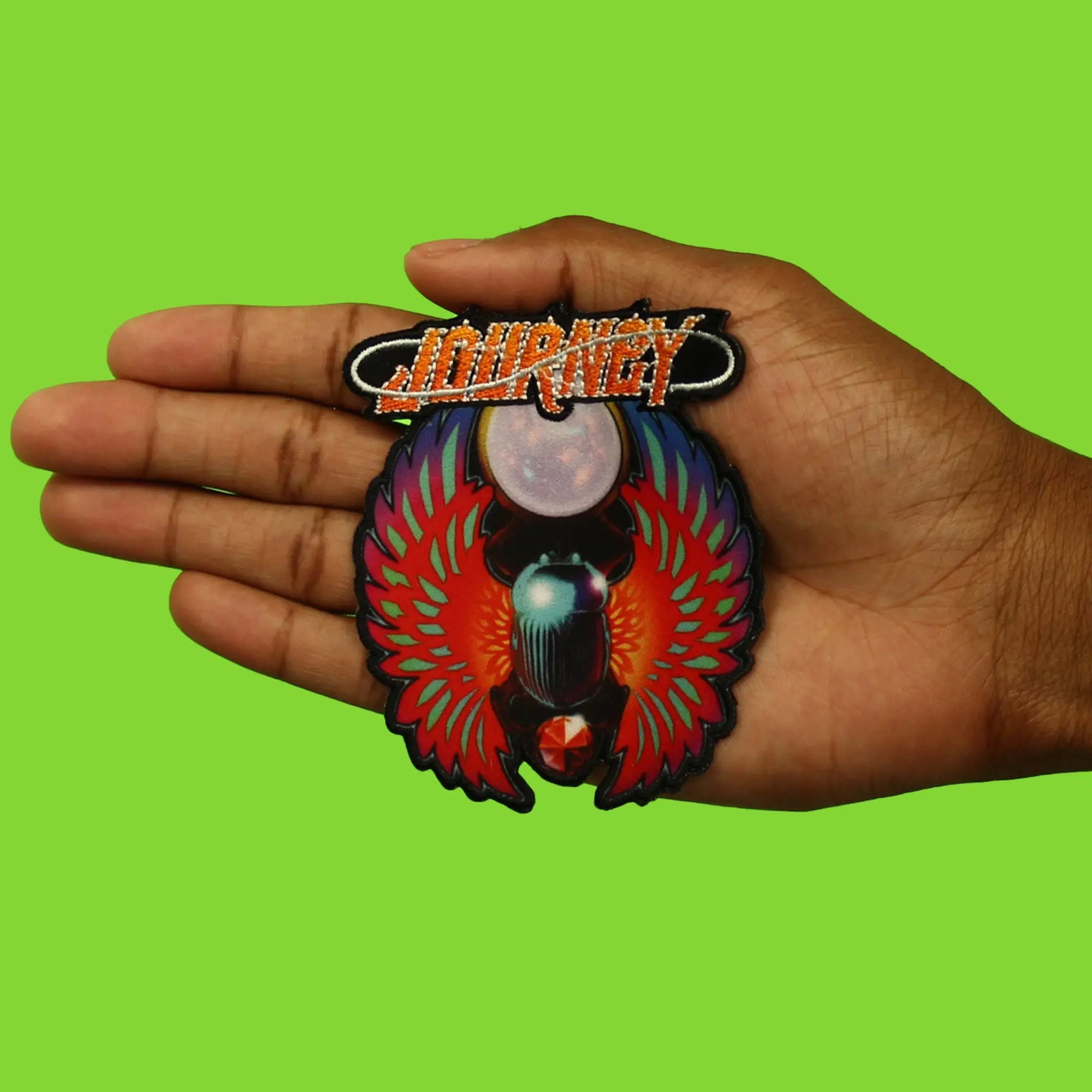 Journey Scarab Wings Patch Soft Rock Band Embroidered Iron On