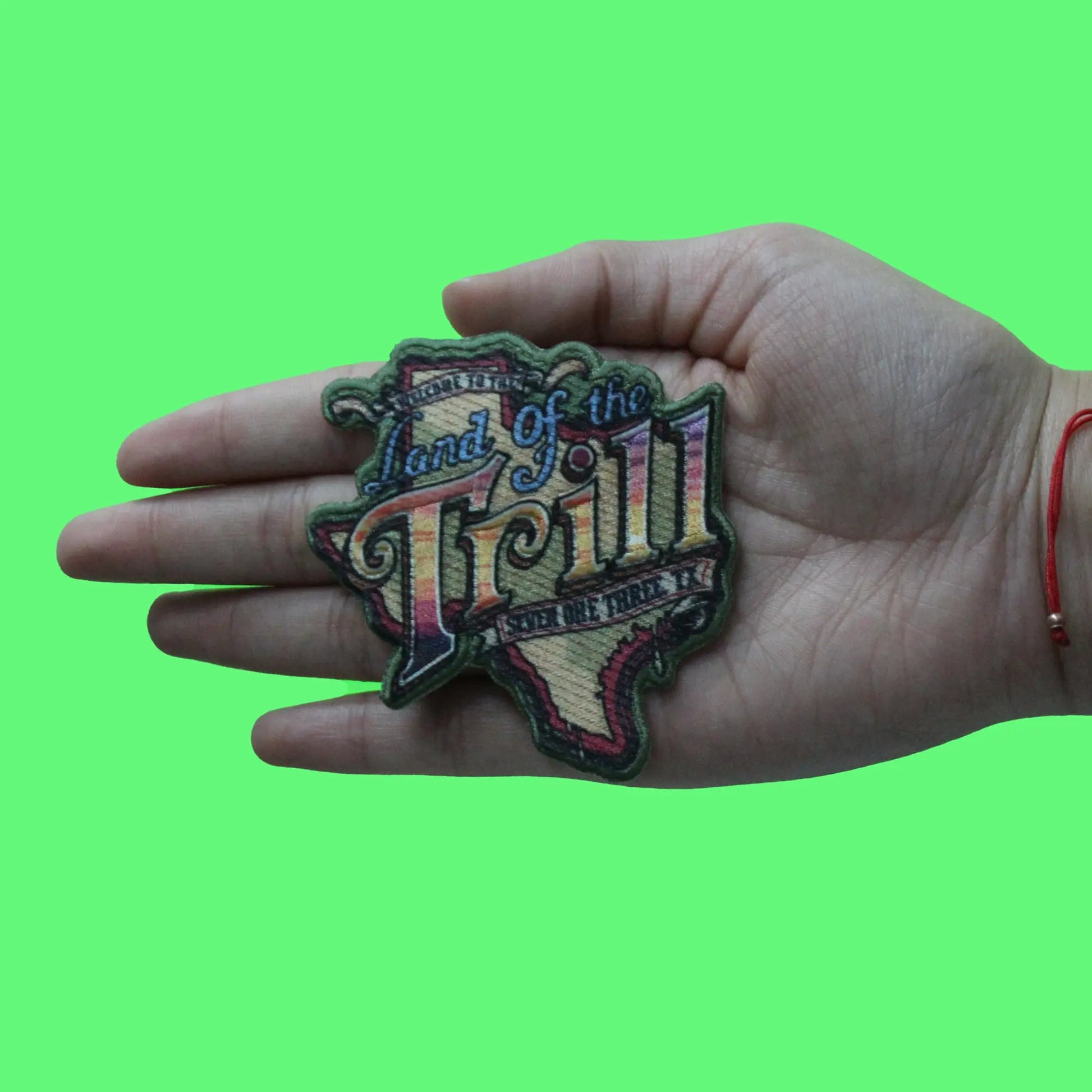 Land Of The Trills Patch Houston Seven One Three Sublimated Embroidered Iron On