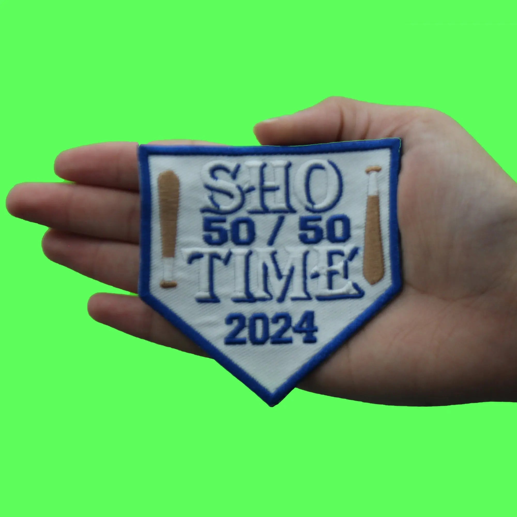 MLB Sho Time 50/50 2024 Patch Baseball Los Angeles Embroidered Iron On