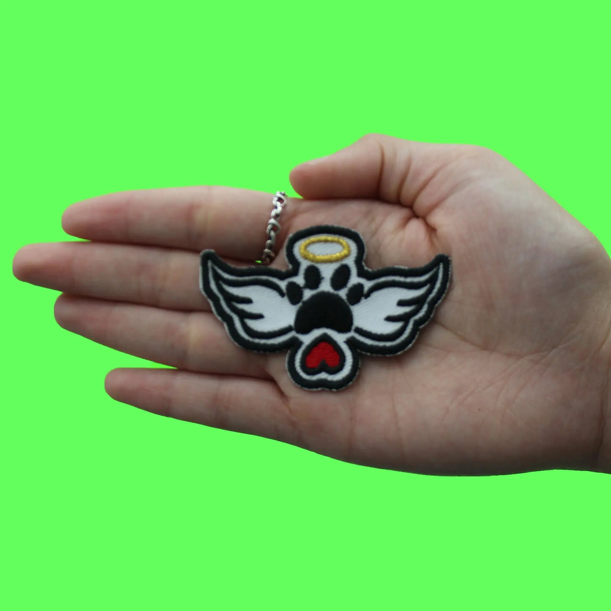 Miss My Pet Patch Dog Heaven Heart Embroidered Iron On