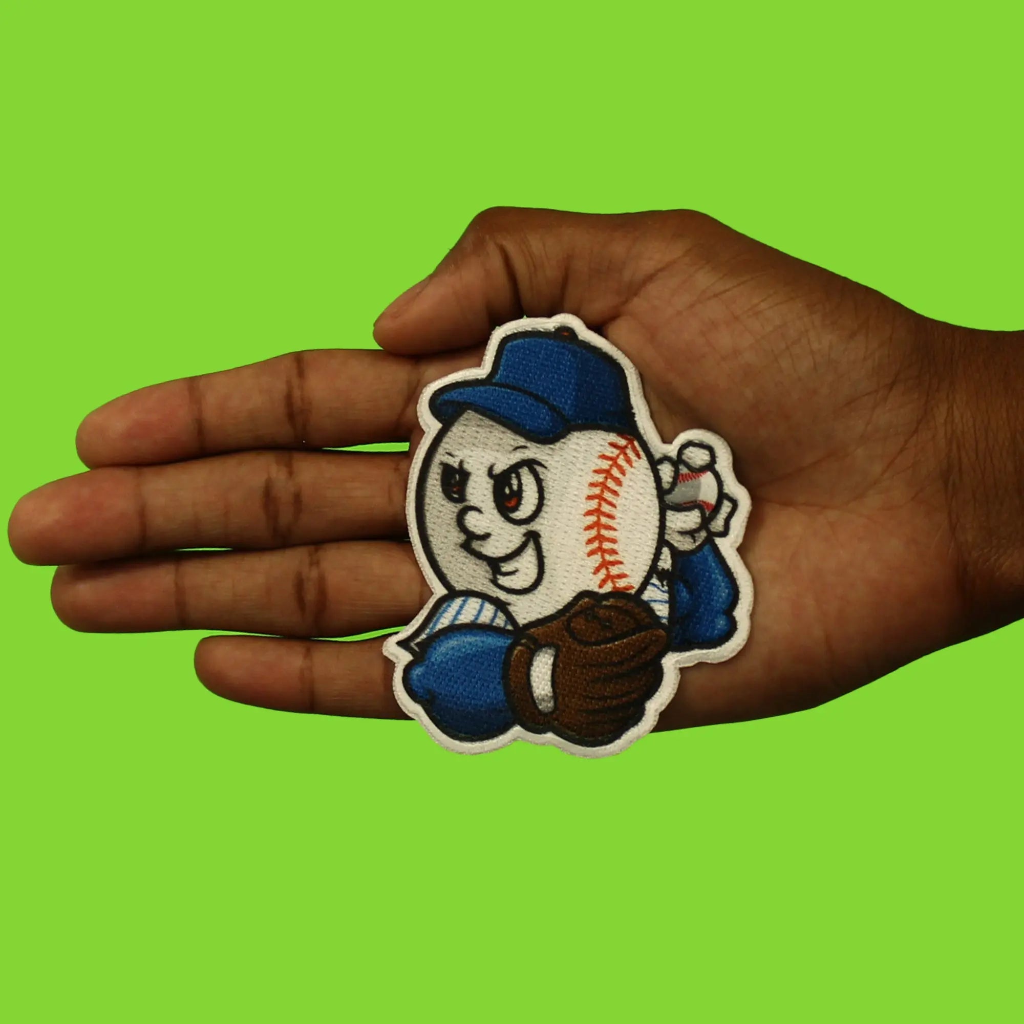 New York Mascot PhotoPatch Baseball Queens Parody Embroidery Iron On