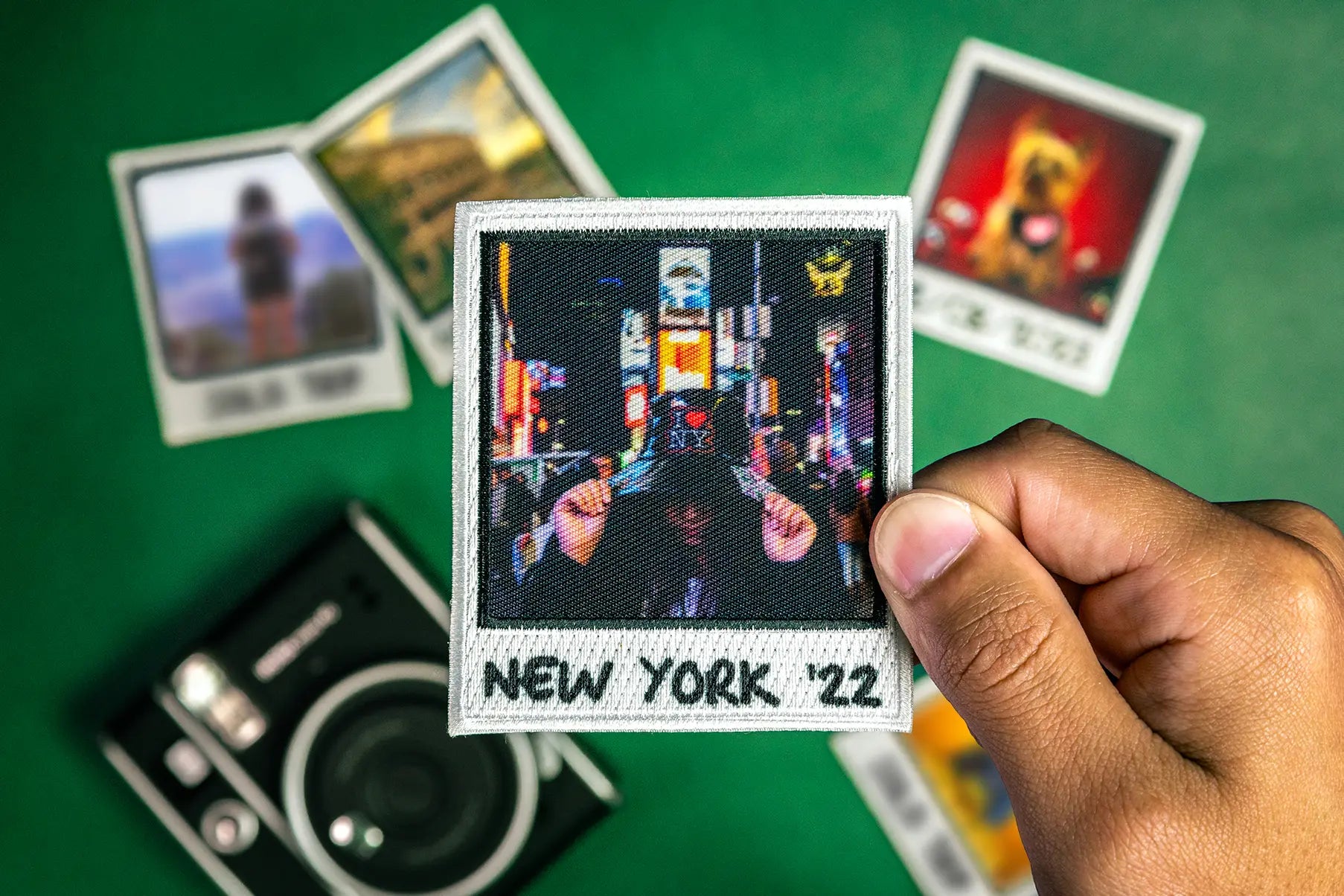 Patch brodé personnalisé avec photo de film instantané