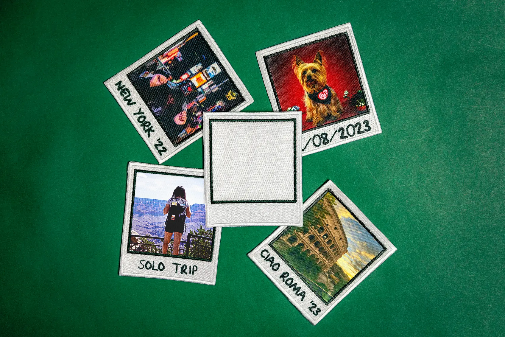 Patch brodé personnalisé avec photo de film instantané