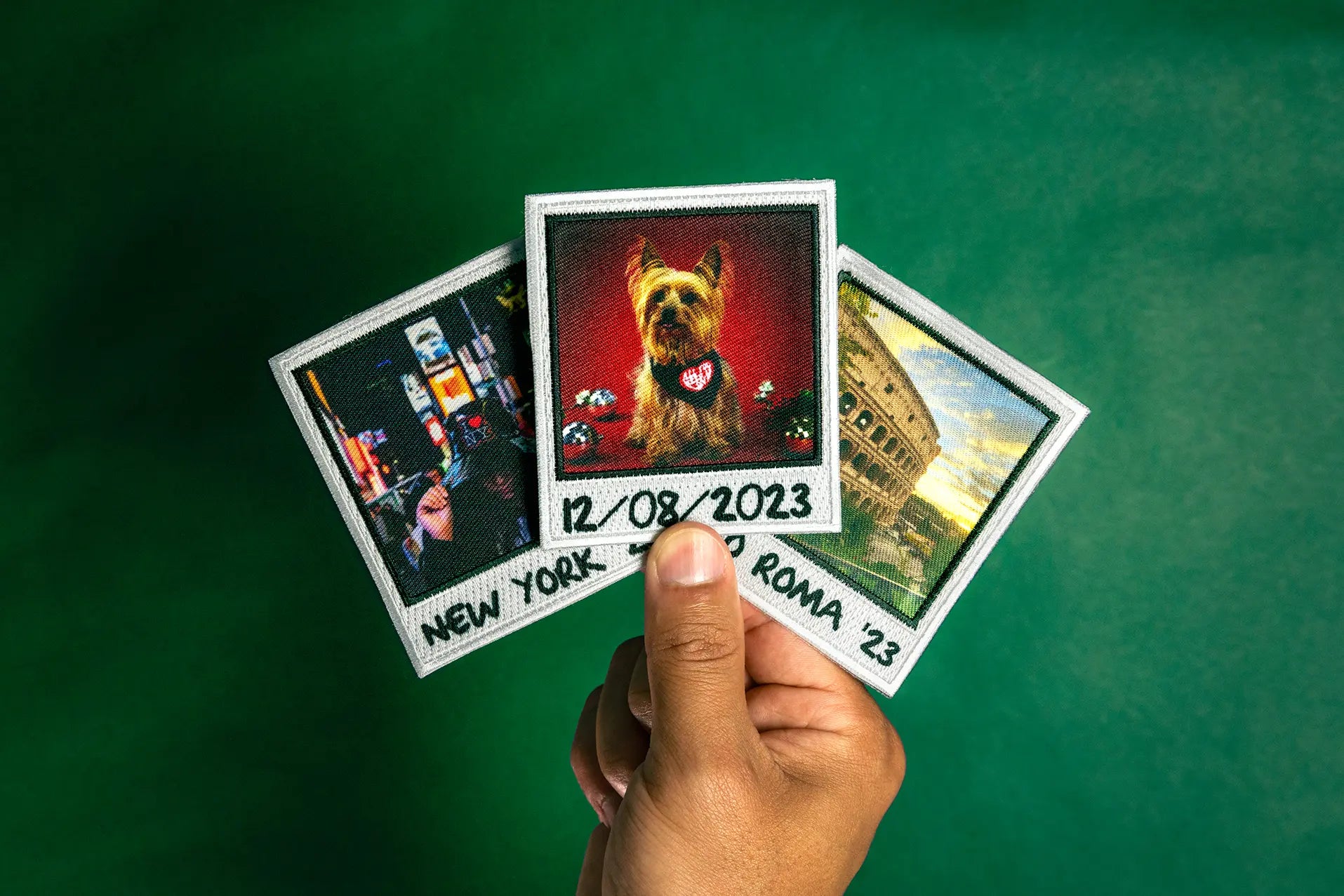 Patch brodé personnalisé avec photo de film instantané