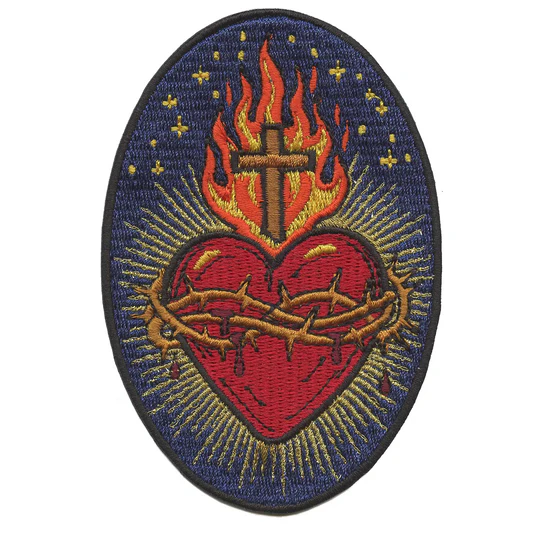 Patch brodé à repasser représentant la Sainte Bible religieuse