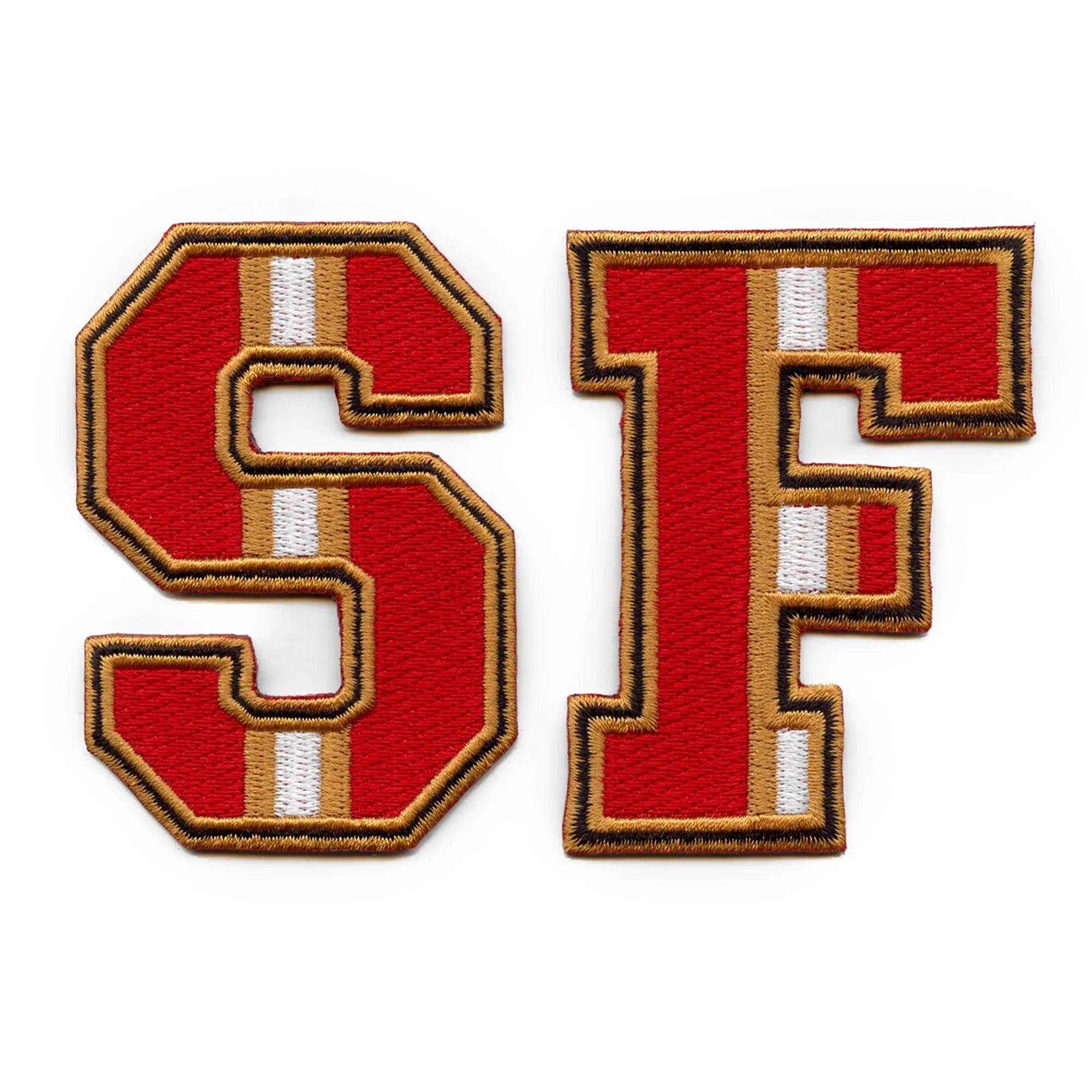 Ensemble de patchs brodés San Francisco Letters SF Football Bay Area