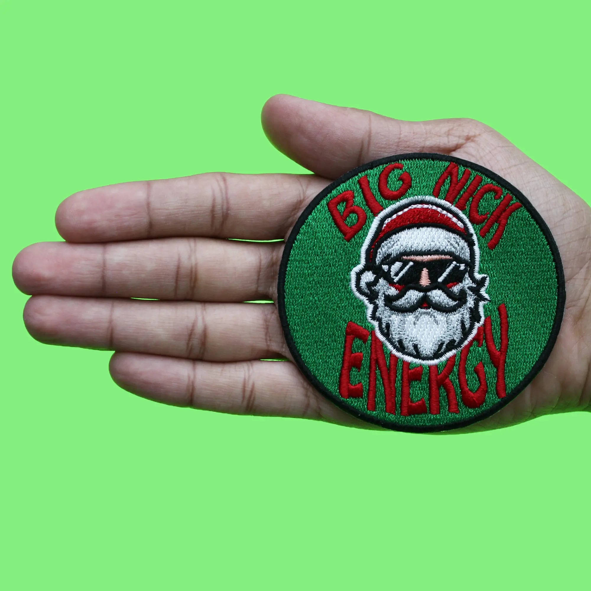 Santa Claus Big Nick Energy Patch Sunglasses Christmas Holiday Embroidered Iron On