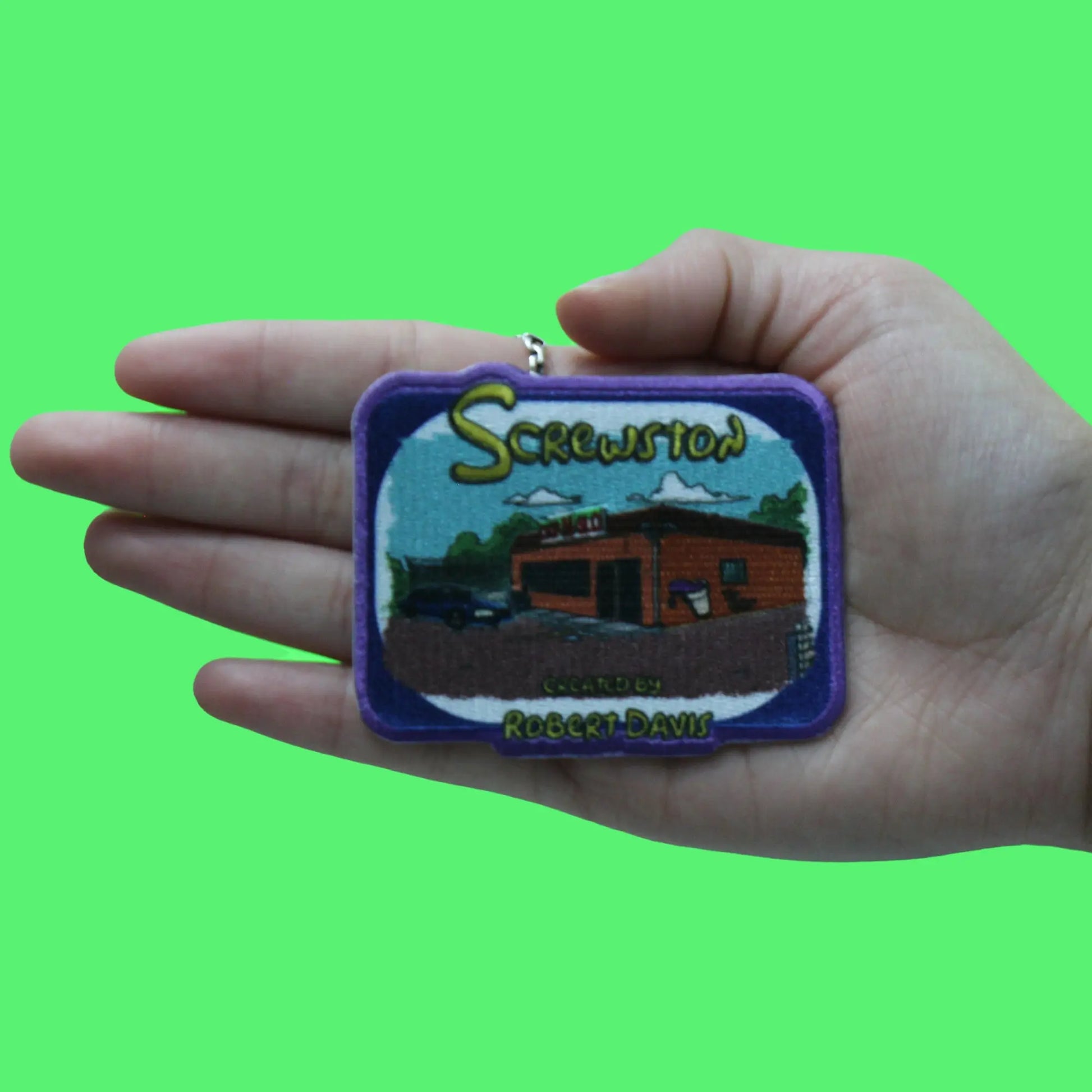 Screwston Houston TV Patch Gas Station Corner Sublimated Embroidered Iron On