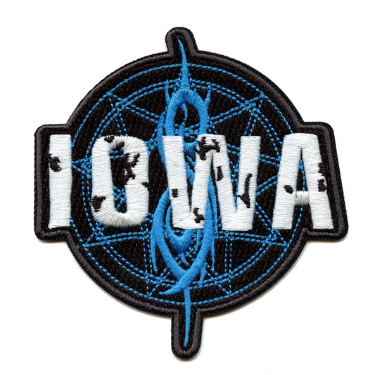 Slipknot Iowa Rock Band Patch Blue Metal Album Embroidered Iron On