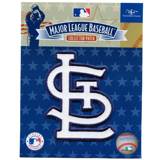 St. Louis Cardinals STL White Letter Logo Script Patch Embroidered Iron On