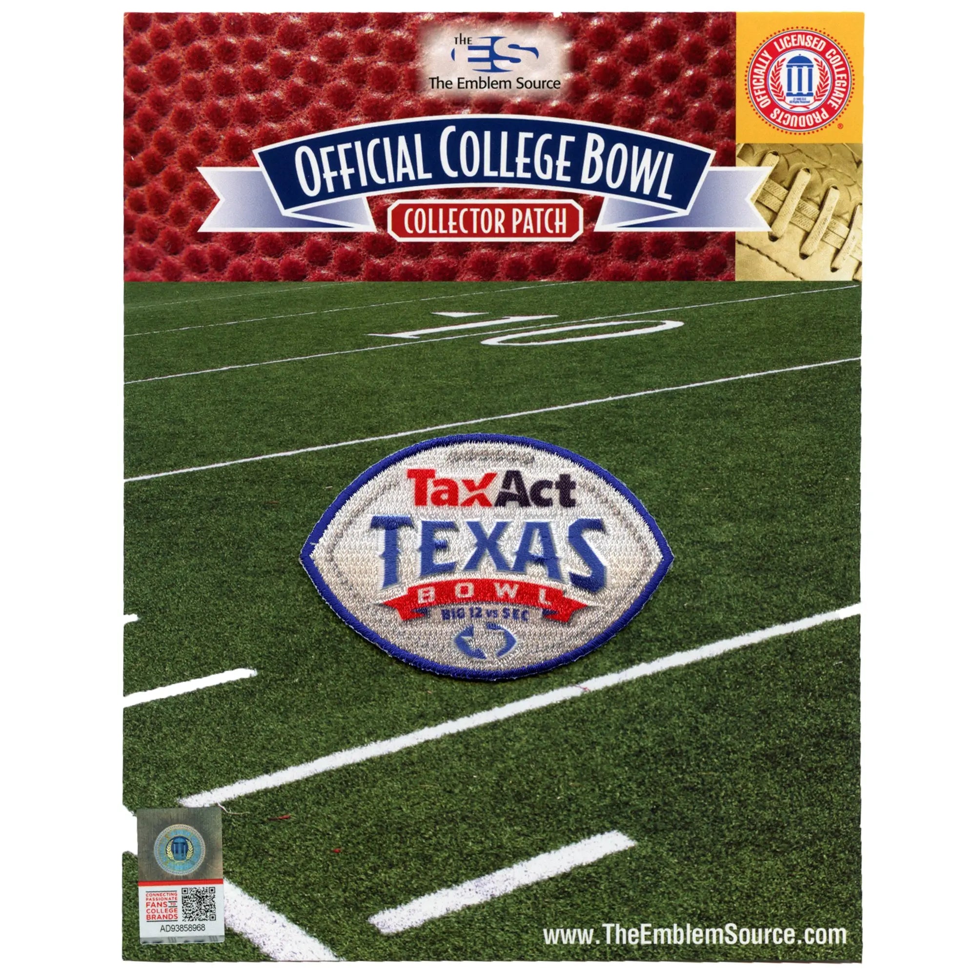 Maillot TaxAct Texas Bowl Game Patch Texas A&M Aggies Oklahoma State Cowboys (2023)