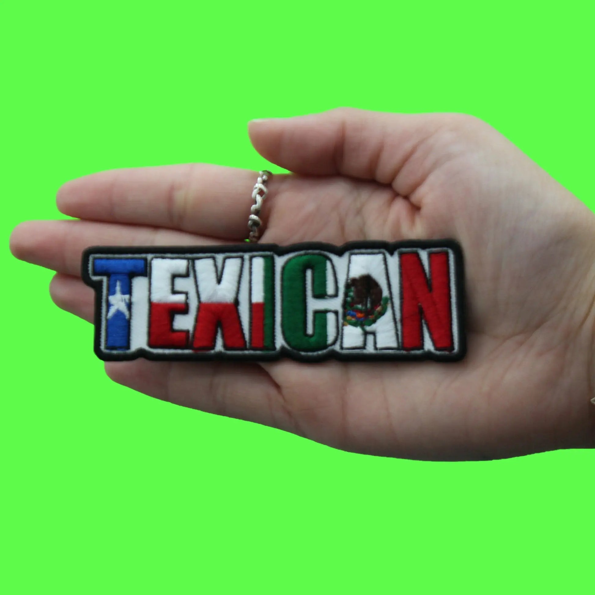 Texican Slang Script Patch Hispanic Culture City Embroidered Iron On