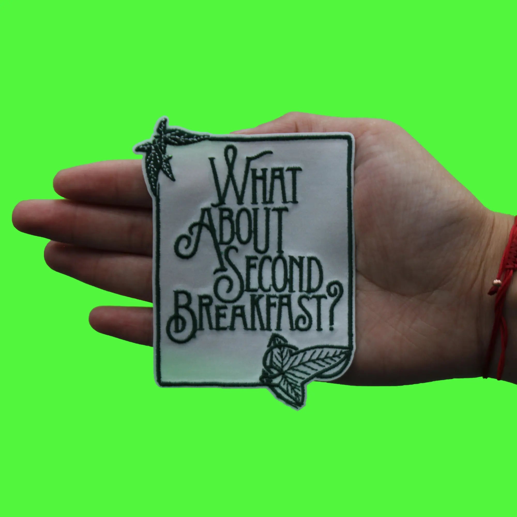 The Lord Of The Rings Patch What About Second Breakfast Embroidered Iron On