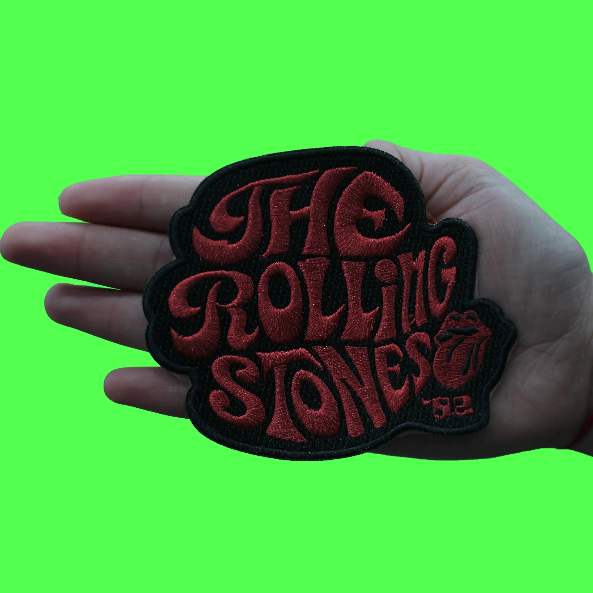 The Rolling Stones '82 Swirl Logo Patch Rock Folk Band Embroidered Iron On